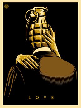 Drucke, Love Is The Drug (Gold), Shepard Fairey (Obey)