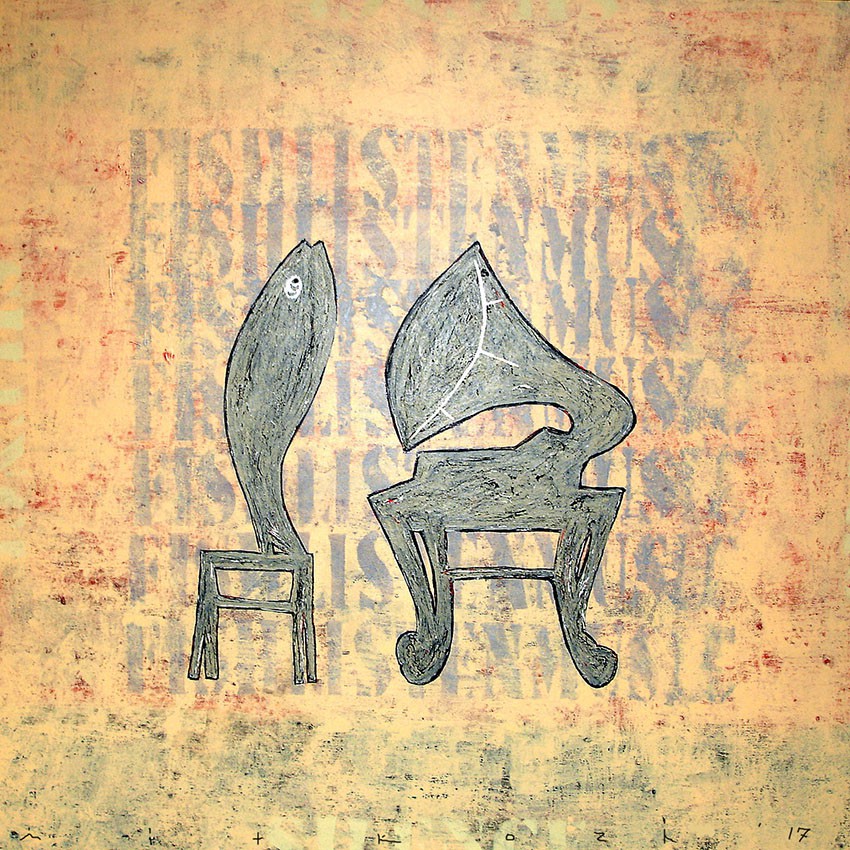 Mitko Zhelezarov, Fish listen gramophone Mitko Zhelezarov, Fish listen gramophone