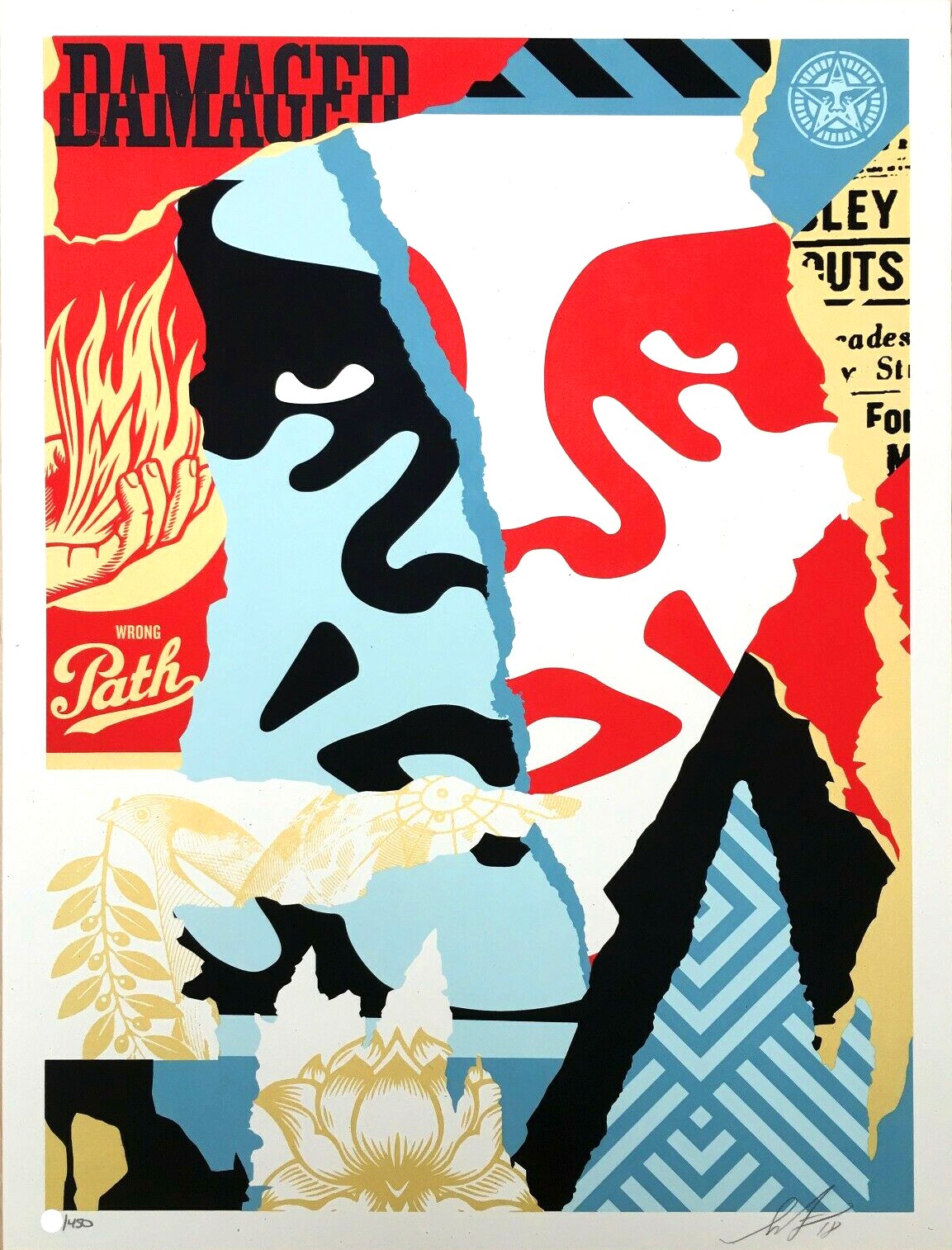 Shepard Fairey (Obey), Damaged icon Shepard Fairey (Obey), Damaged icon