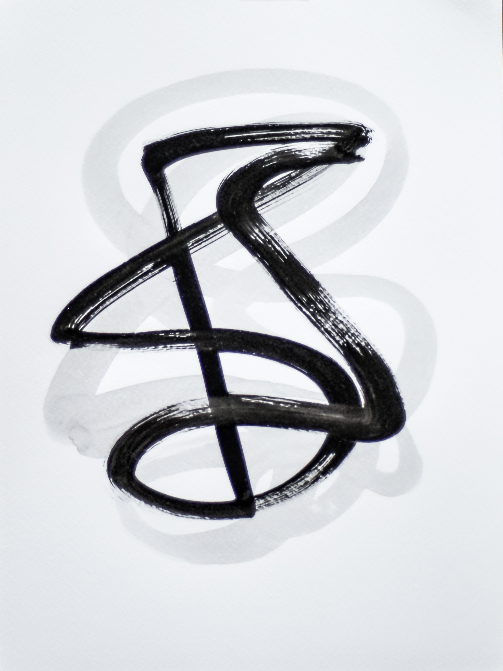 Gina Vor, Sign No. 20 (Abstrait Noir et Blanc) Gina Vor, Sign No. 20 (Abstrait Noir et Blanc)
