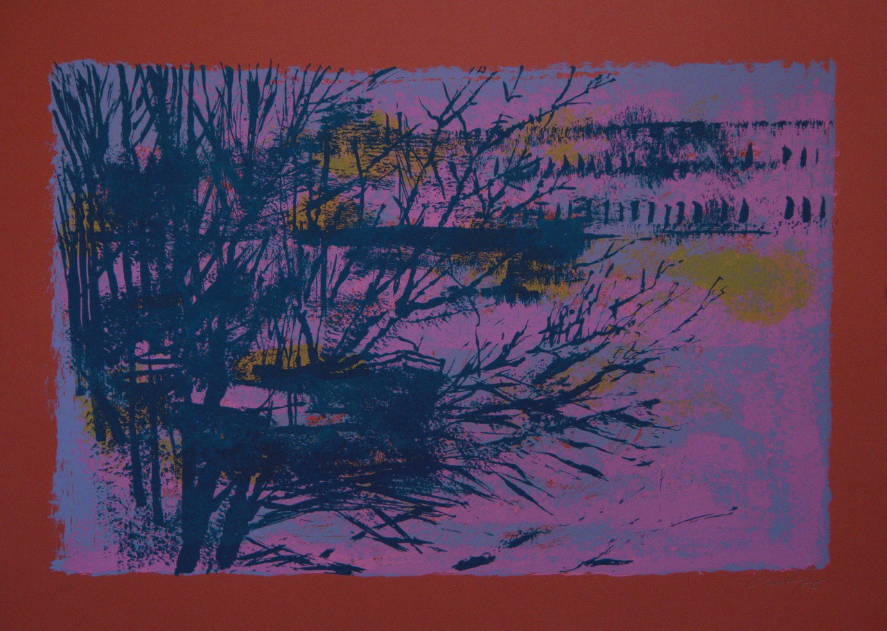 Nicola Simbari, Red/Violet Landscape Nicola Simbari, Red/Violet Landscape
