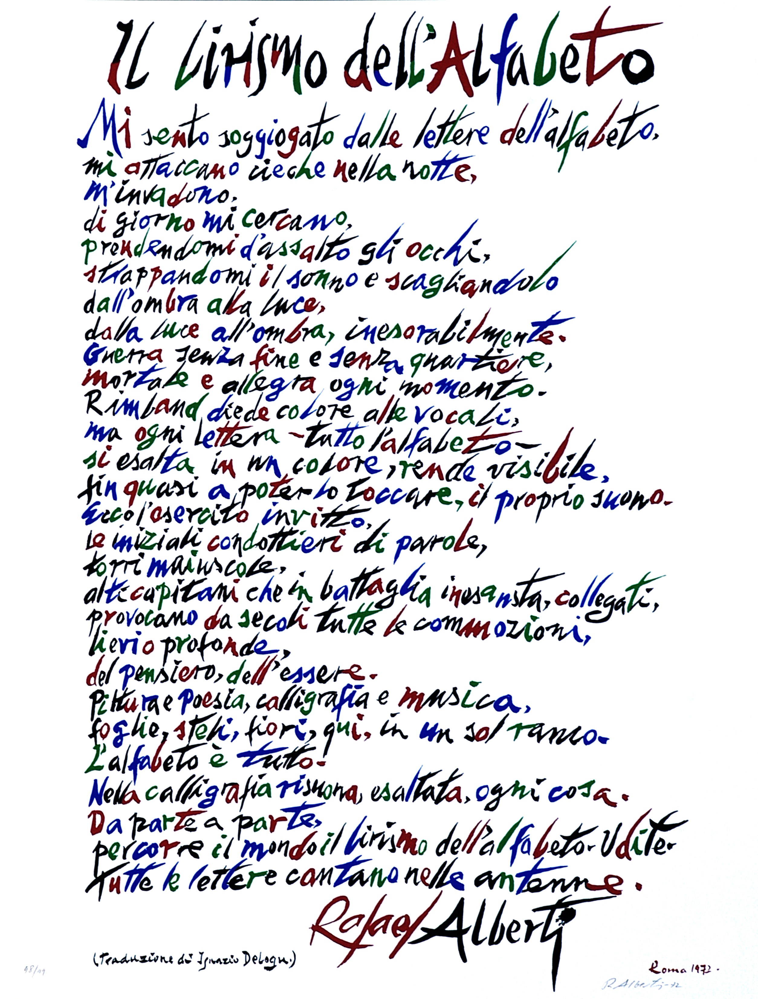 Rafael Alberti, The Lyricism of Alphabet Rafael Alberti, The Lyricism of Alphabet