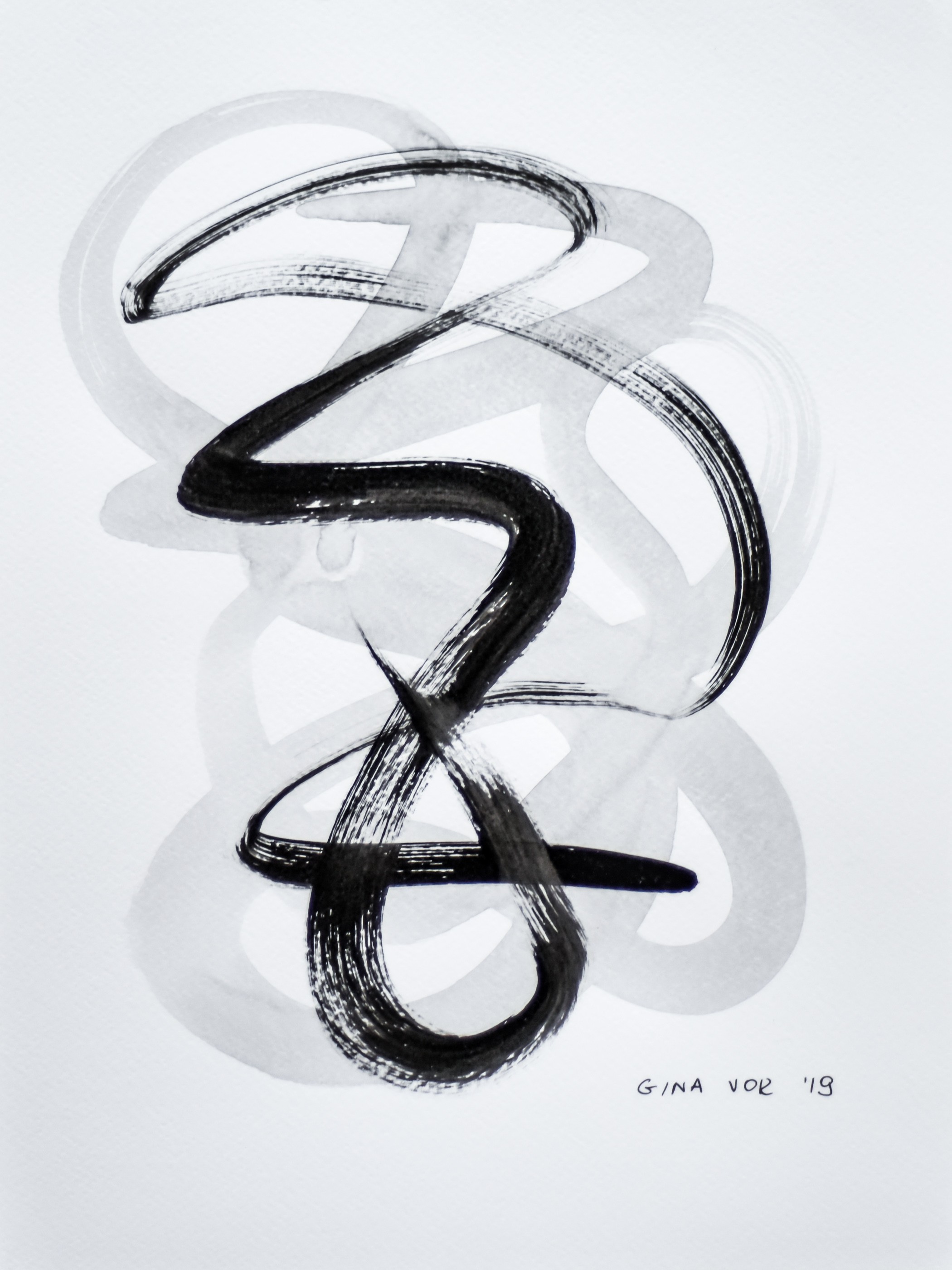 Gina Vor, Sign No. 22 (Abstrait Noir et Blanc) Gina Vor, Sign No. 22 (Abstrait Noir et Blanc)