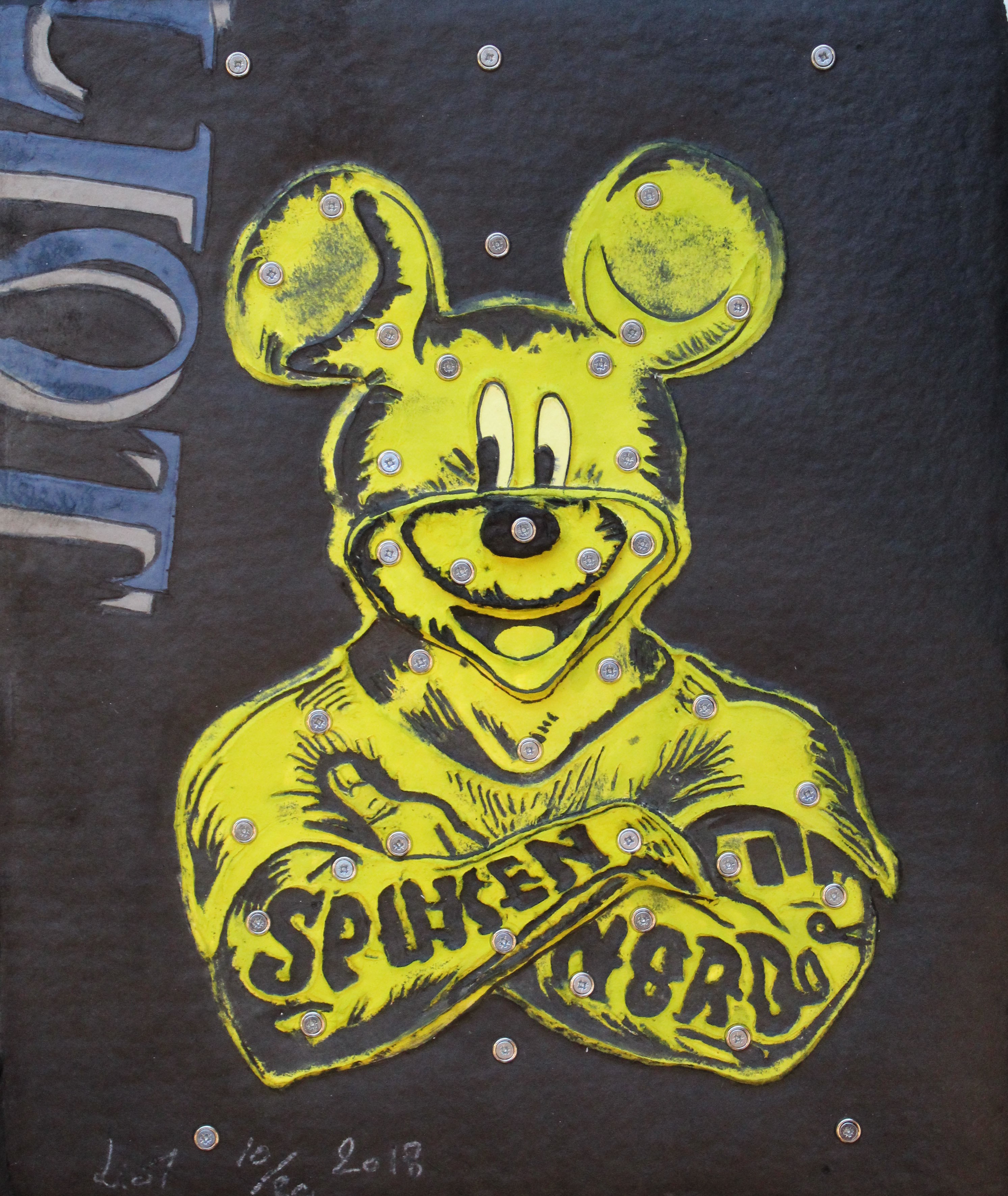Eric Liot, Mickey (vert), aquagravure originale Eric Liot, Mickey (vert), aquagravure originale