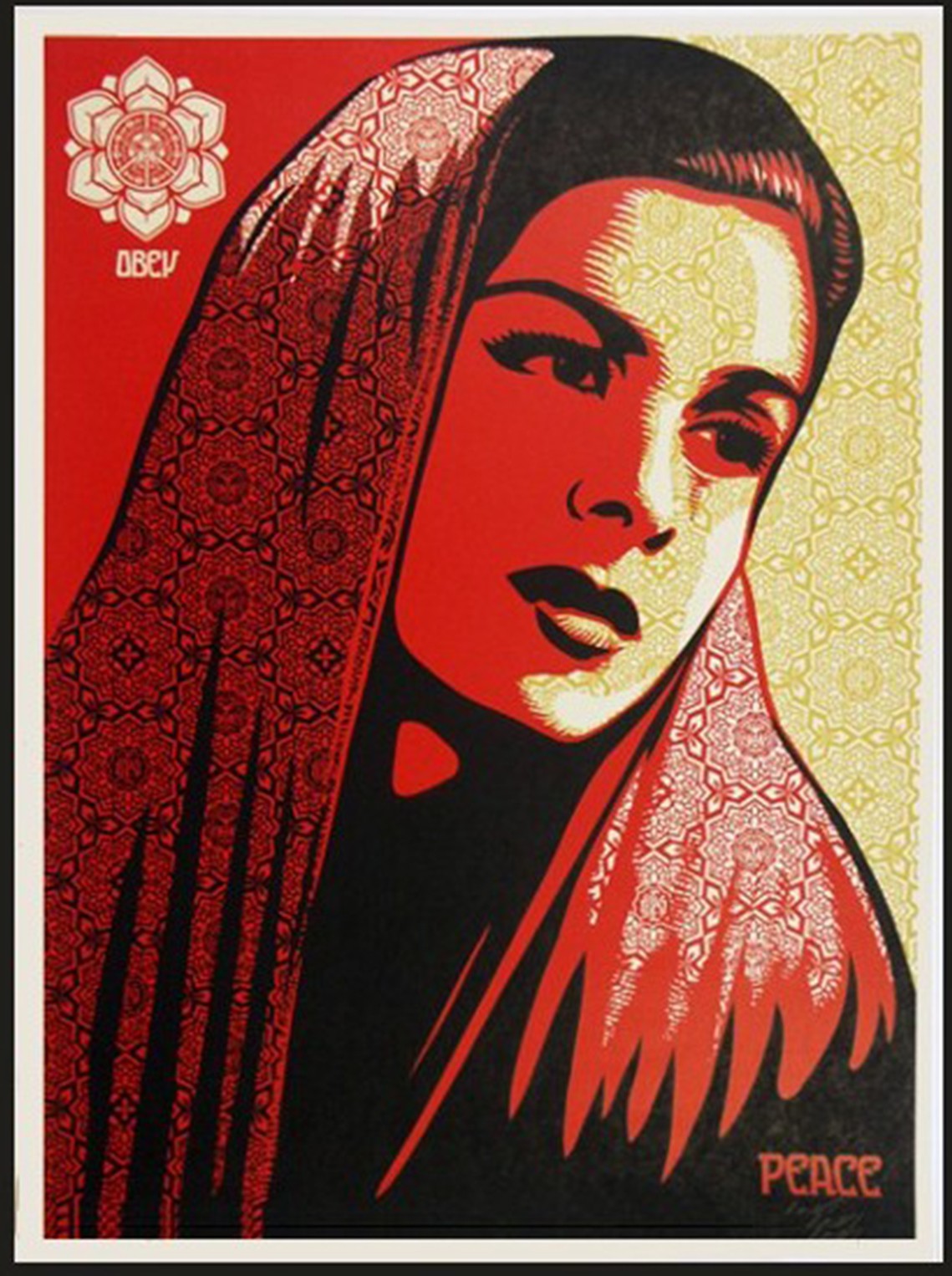 Shepard Fairey (Obey), Peace Mujer Shepard Fairey (Obey), Peace Mujer