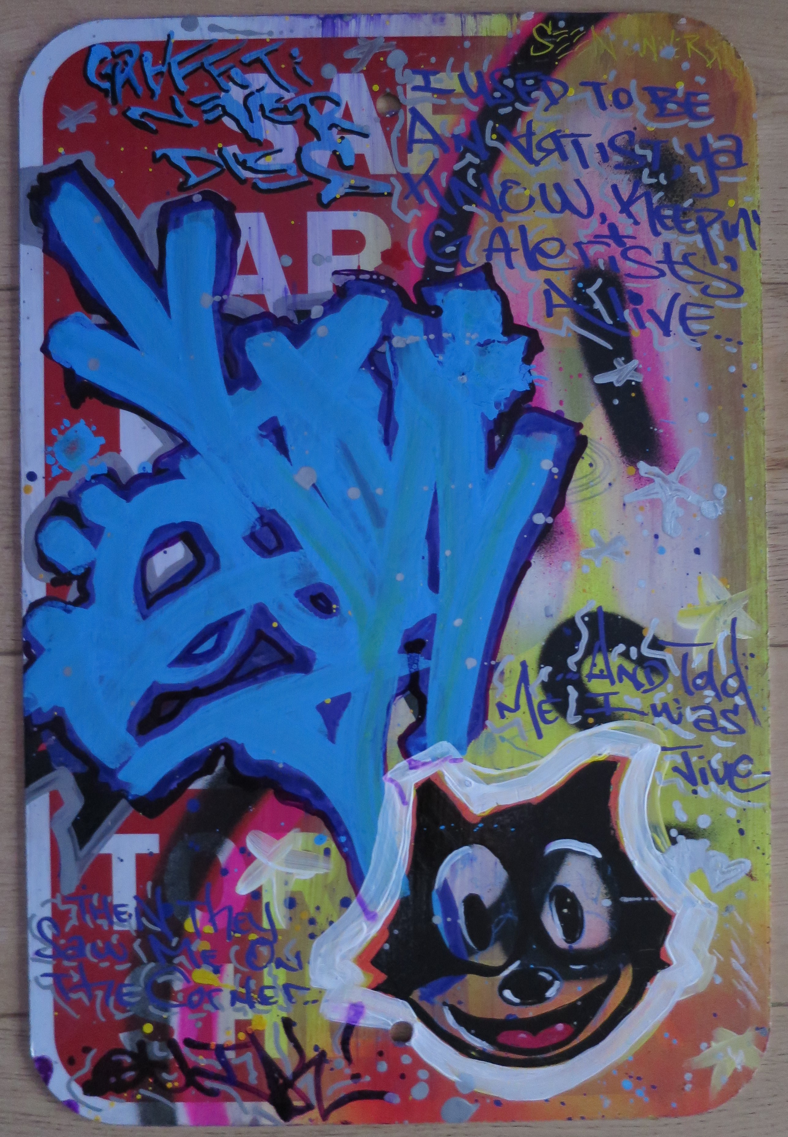 Quik (Lin Felton), Meltdown Metallic Sign Quik (Lin Felton), Meltdown Metallic Sign