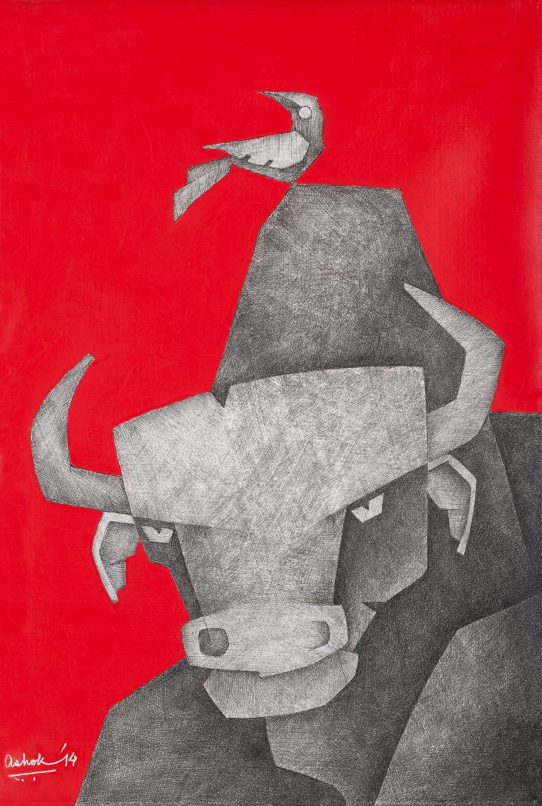 Ashok Bhowmick, Bull and The Bird Ashok Bhowmick, Bull and The Bird