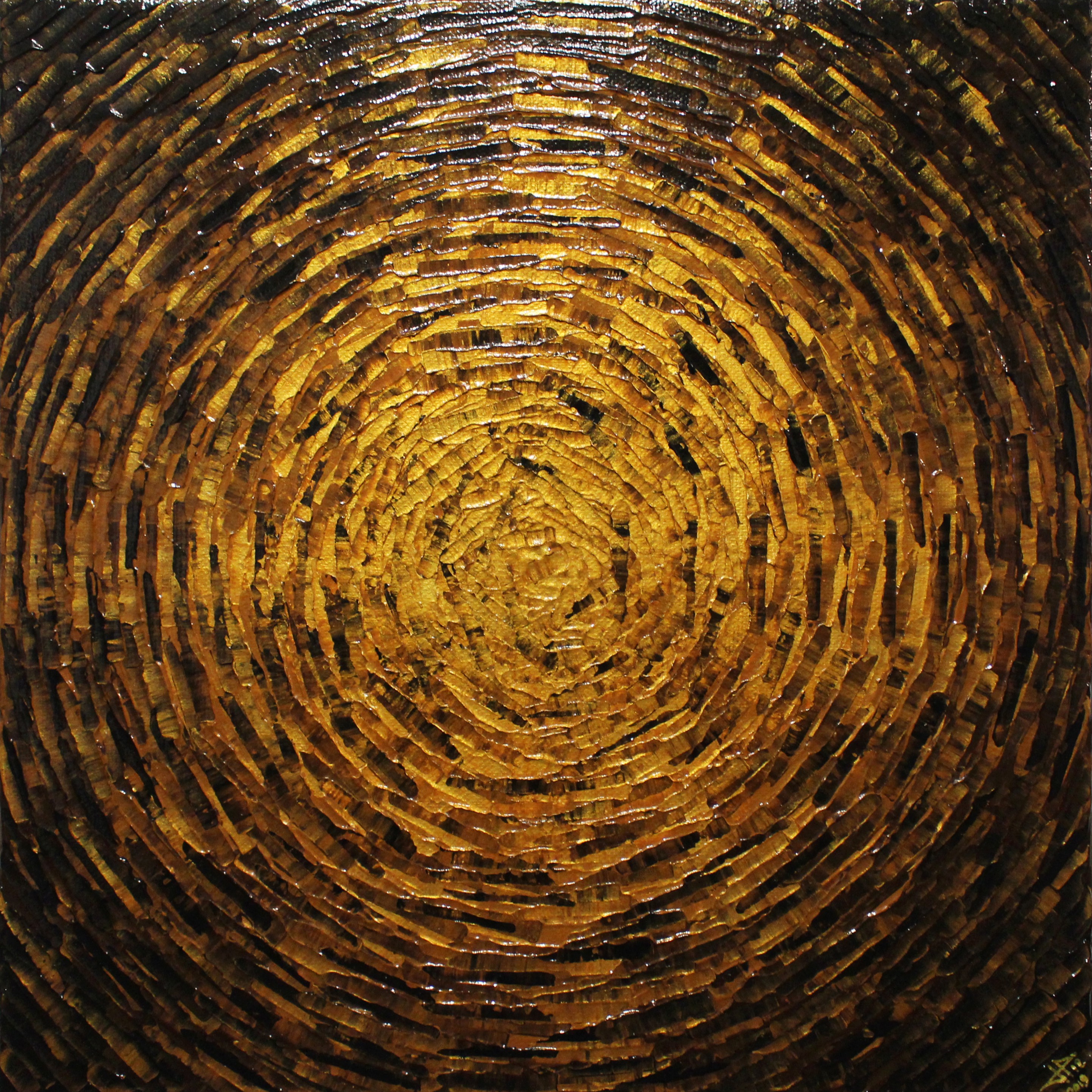 Jonathan Pradillon, Éclaté de couleur or marron Jonathan Pradillon, Éclaté de couleur or marron