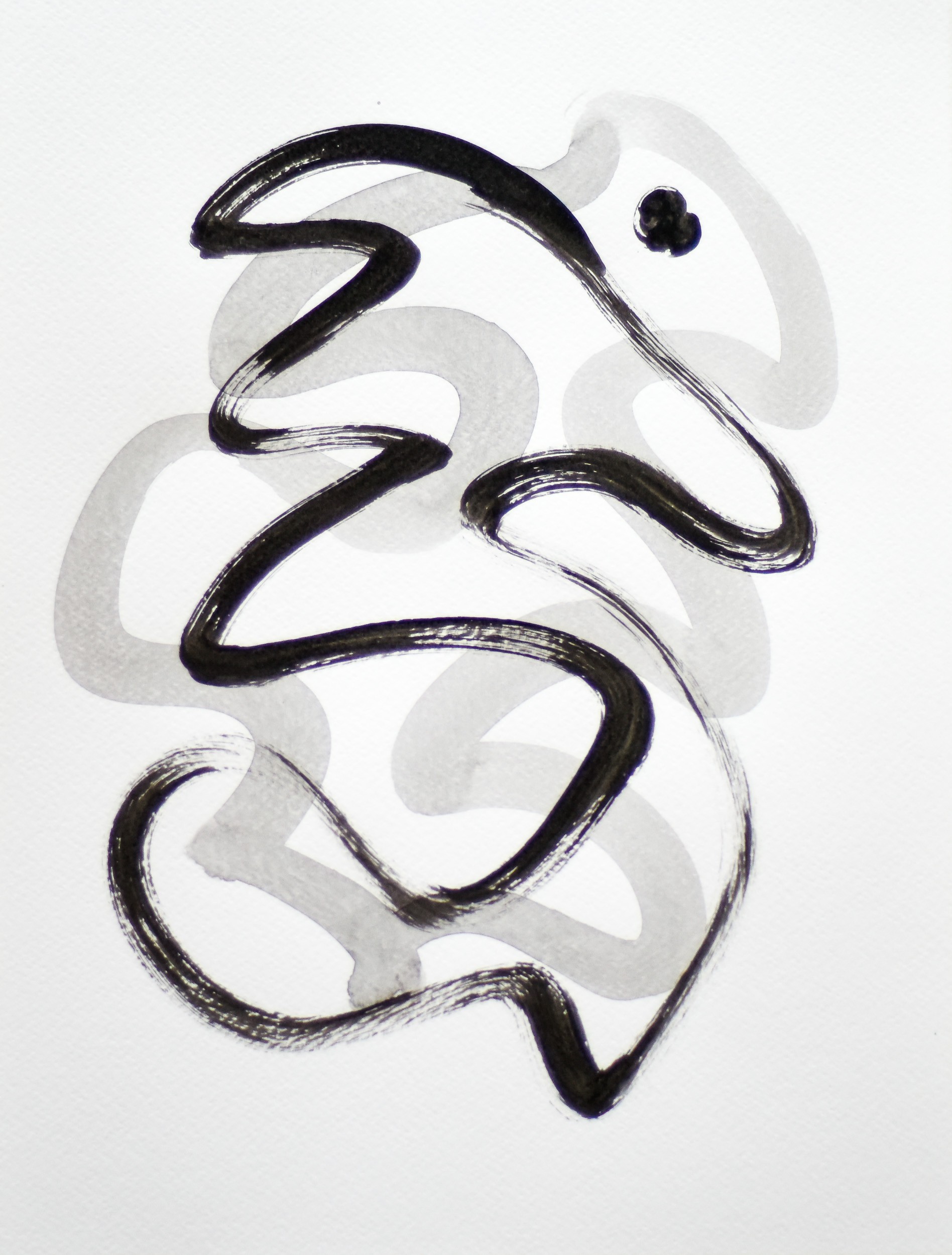 Gina Vor, Sign No. 28 (Abstrait Noir et Blanc) Gina Vor, Sign No. 28 (Abstrait Noir et Blanc)