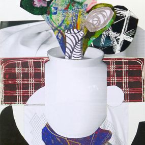 Fine Art Drawings, Botanic et vase, Pascal Marlin