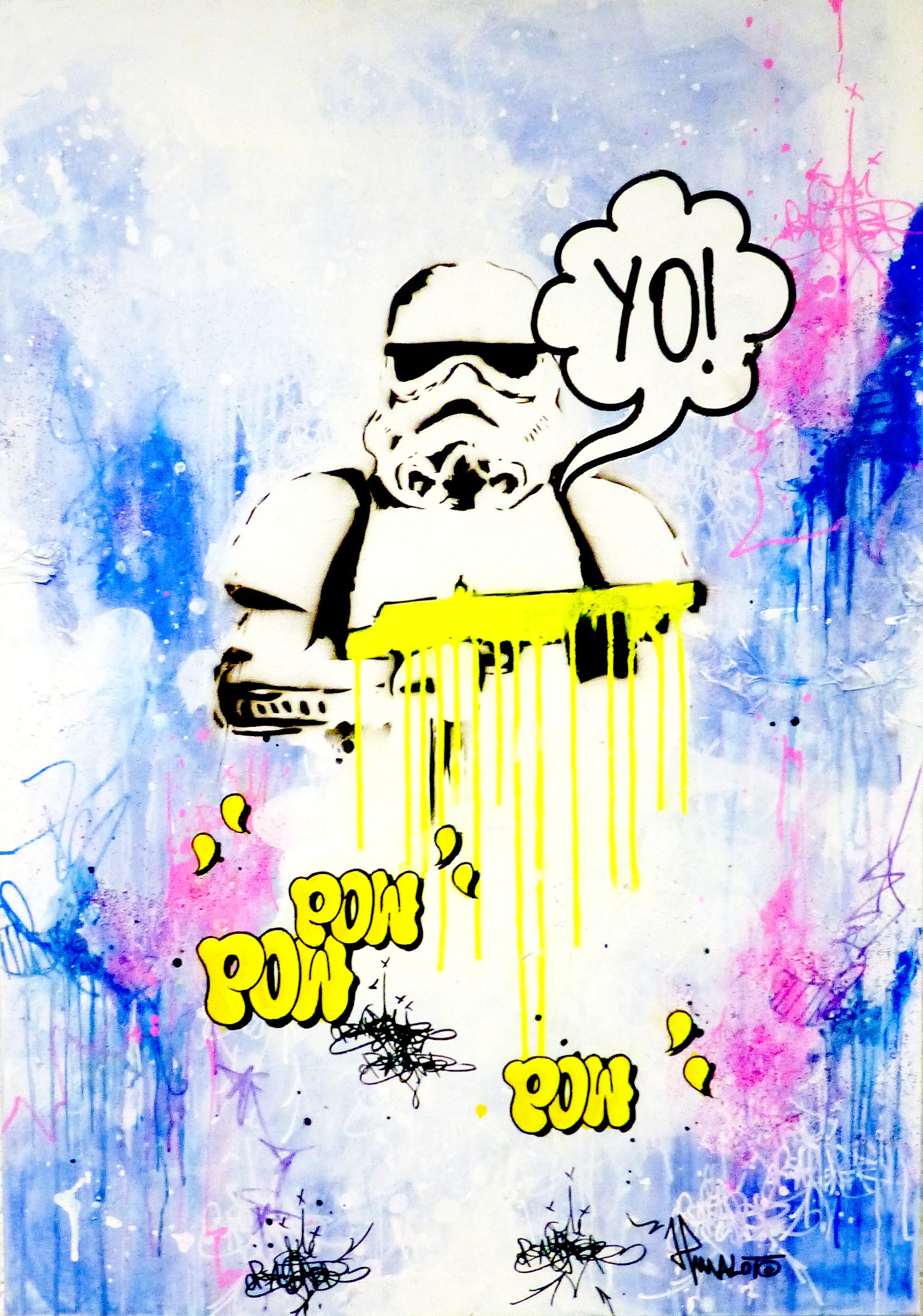 JP Malot, 'YO!' Star Wars Trooper (Yellow). JP Malot, 'YO!' Star Wars Trooper (Yellow).