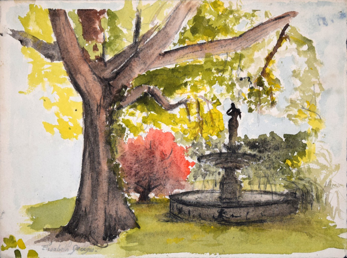Élisabeth George-Grimblot, The Fountain in the Garden Élisabeth George-Grimblot, The Fountain in the Garden