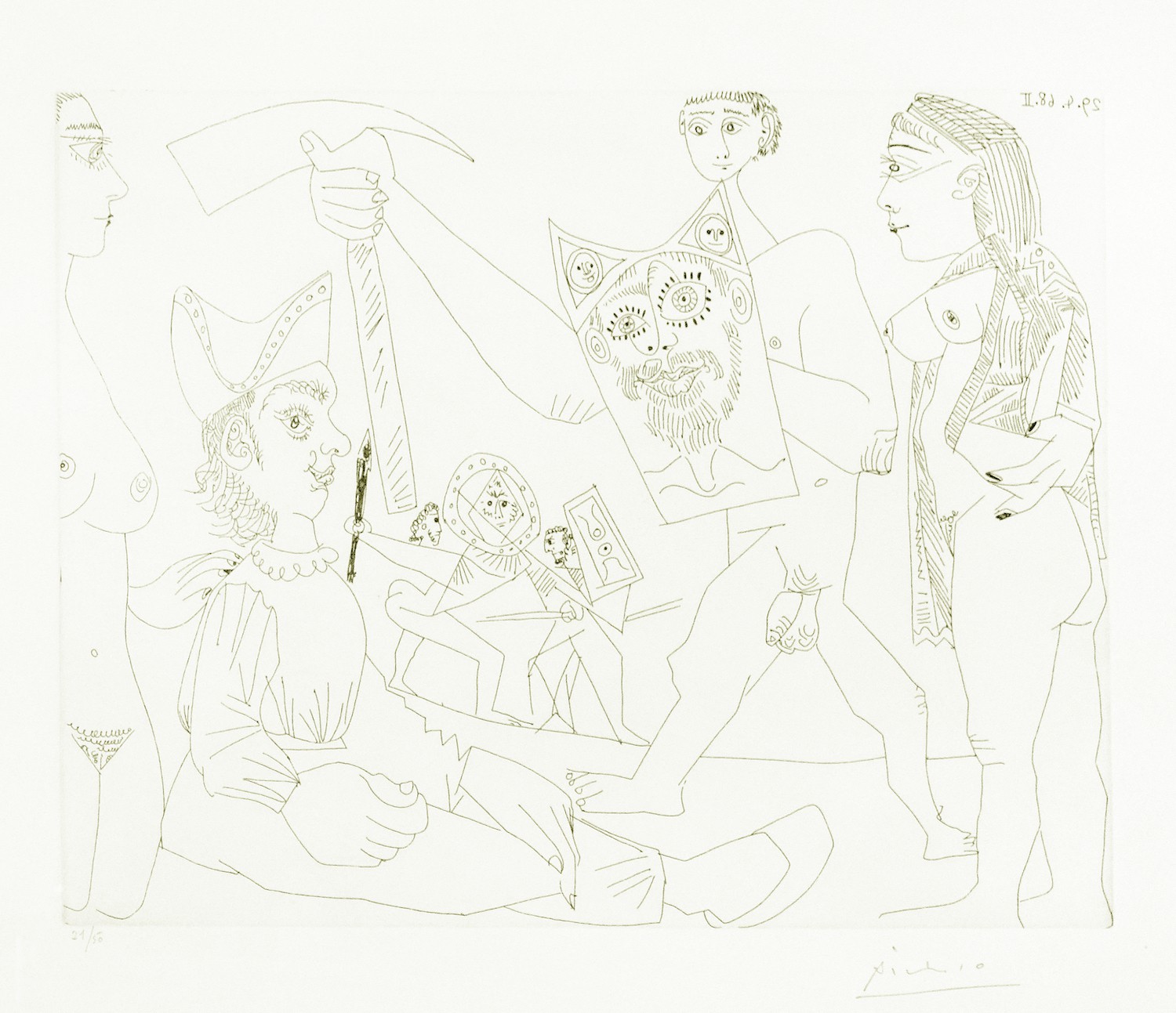Pablo Picasso, Untitled, 29.4.68.II Pablo Picasso, Untitled, 29.4.68.II