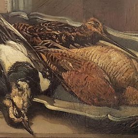 Painting, Woodcocks and black-bellied plover, Emilia Zampetti Nava