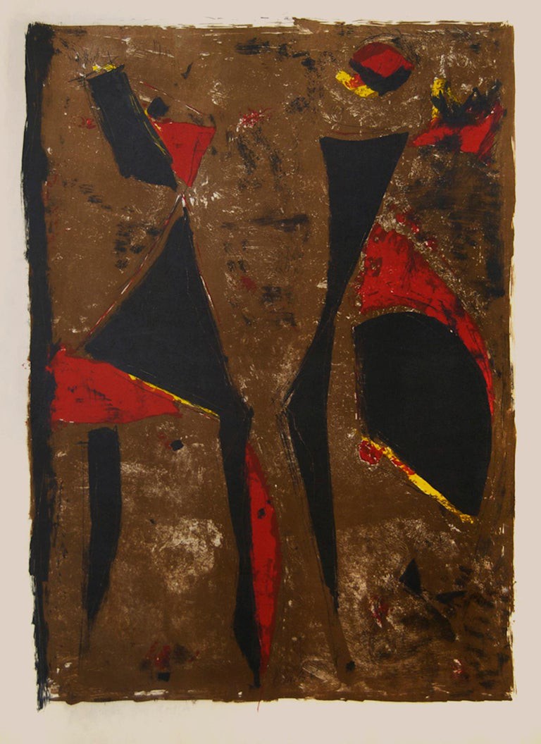 Marino Marini, Red Knight on Brown Background Marino Marini, Red Knight on Brown Background