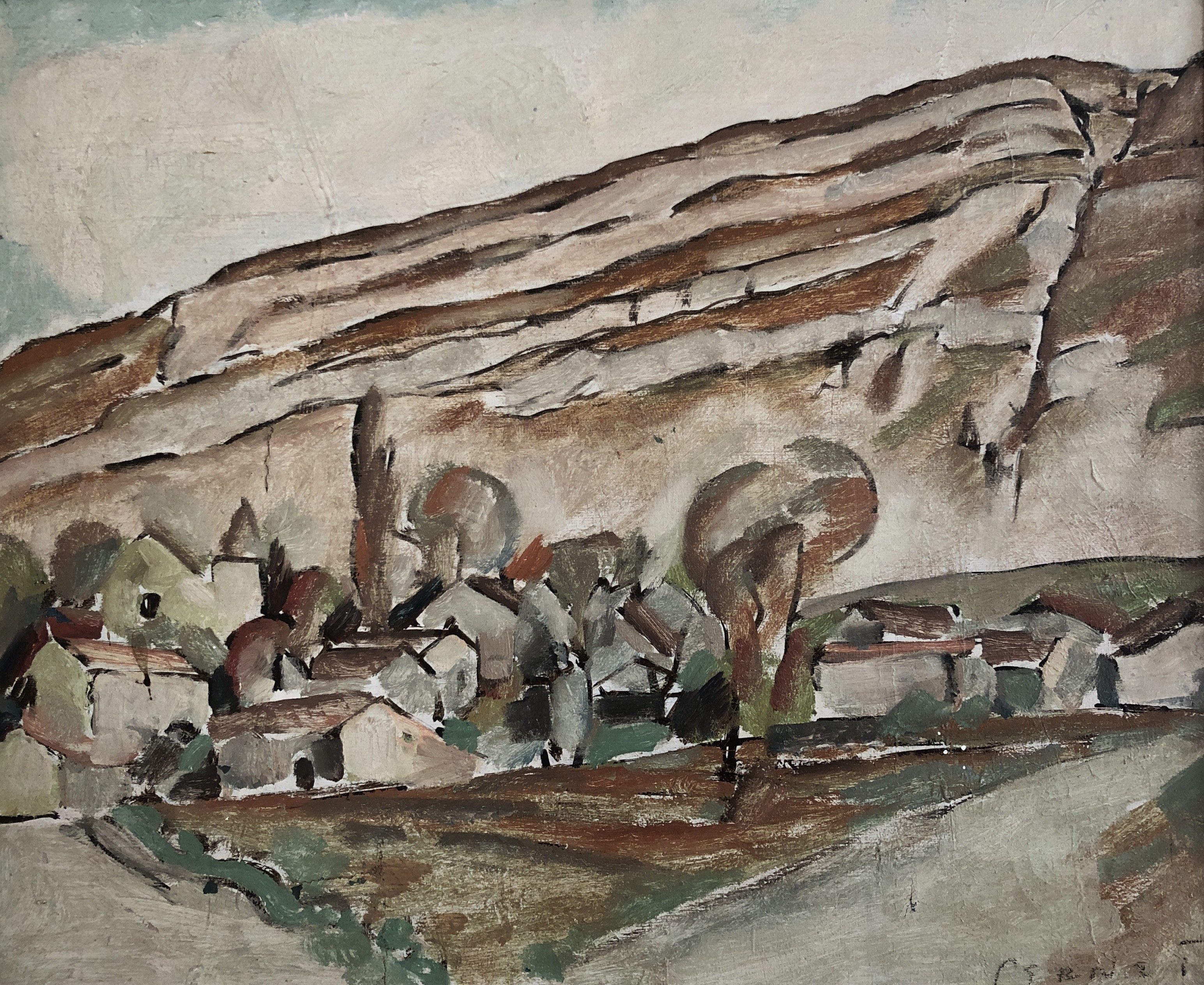 Percival Pernet, Petit village é l'automne et Le Salève Percival Pernet, Petit village é l'automne et Le Salève