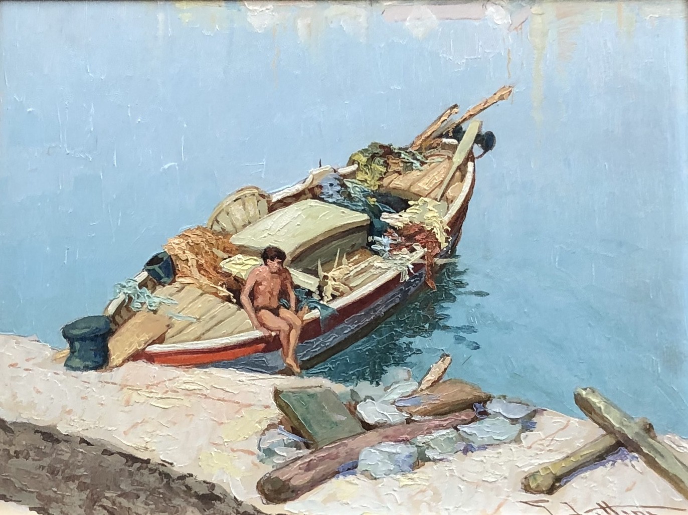 Giulio Vittini, Garçon sur un bateau de pêche Giulio Vittini, Garçon sur un bateau de pêche