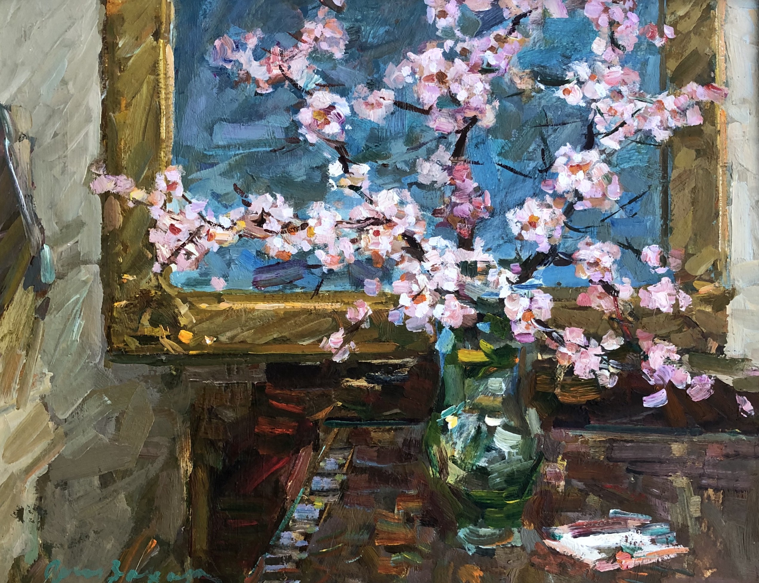 Fyodor Zakharovich Zakharov, Amandier en fleurs Fyodor Zakharovich Zakharov, Amandier en fleurs