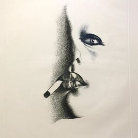 Print, Smoker in White, Giacomo Porzano
