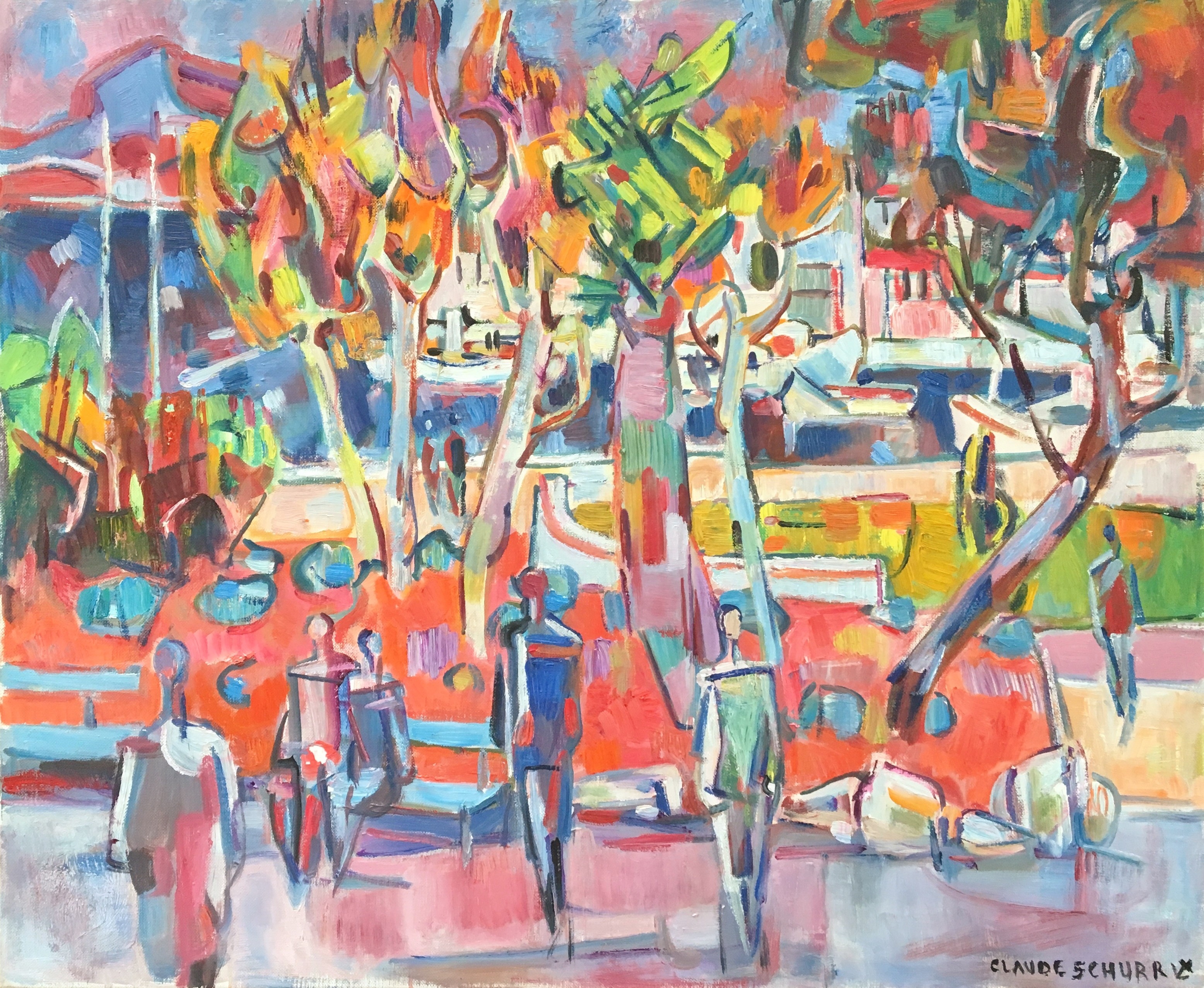 Claude Schürr, Lavandes au port Canto, Cannes Claude Schürr, Lavandes au port Canto, Cannes