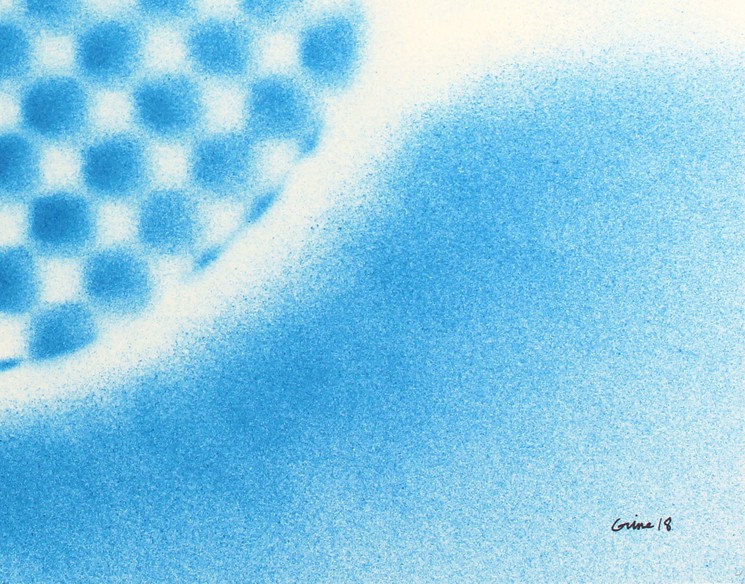 Michael Grine, Warp Bubble I, Painting on paper