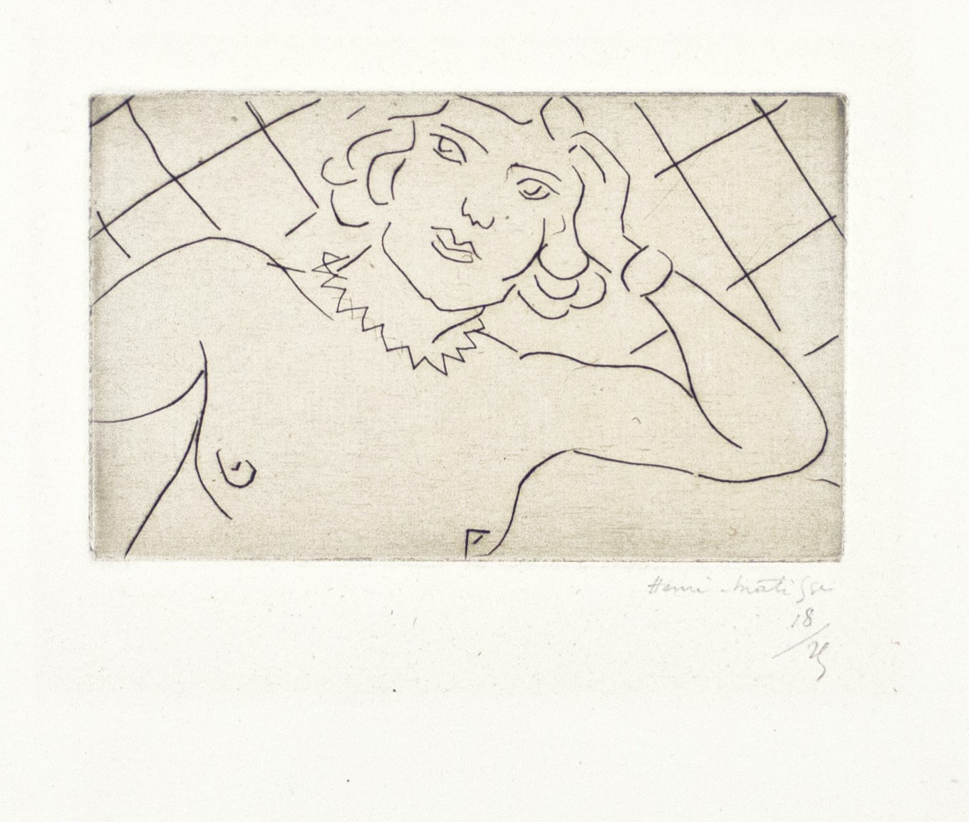 Henri Matisse, Torse, Fond à Losanges Henri Matisse, Torse, Fond à Losanges