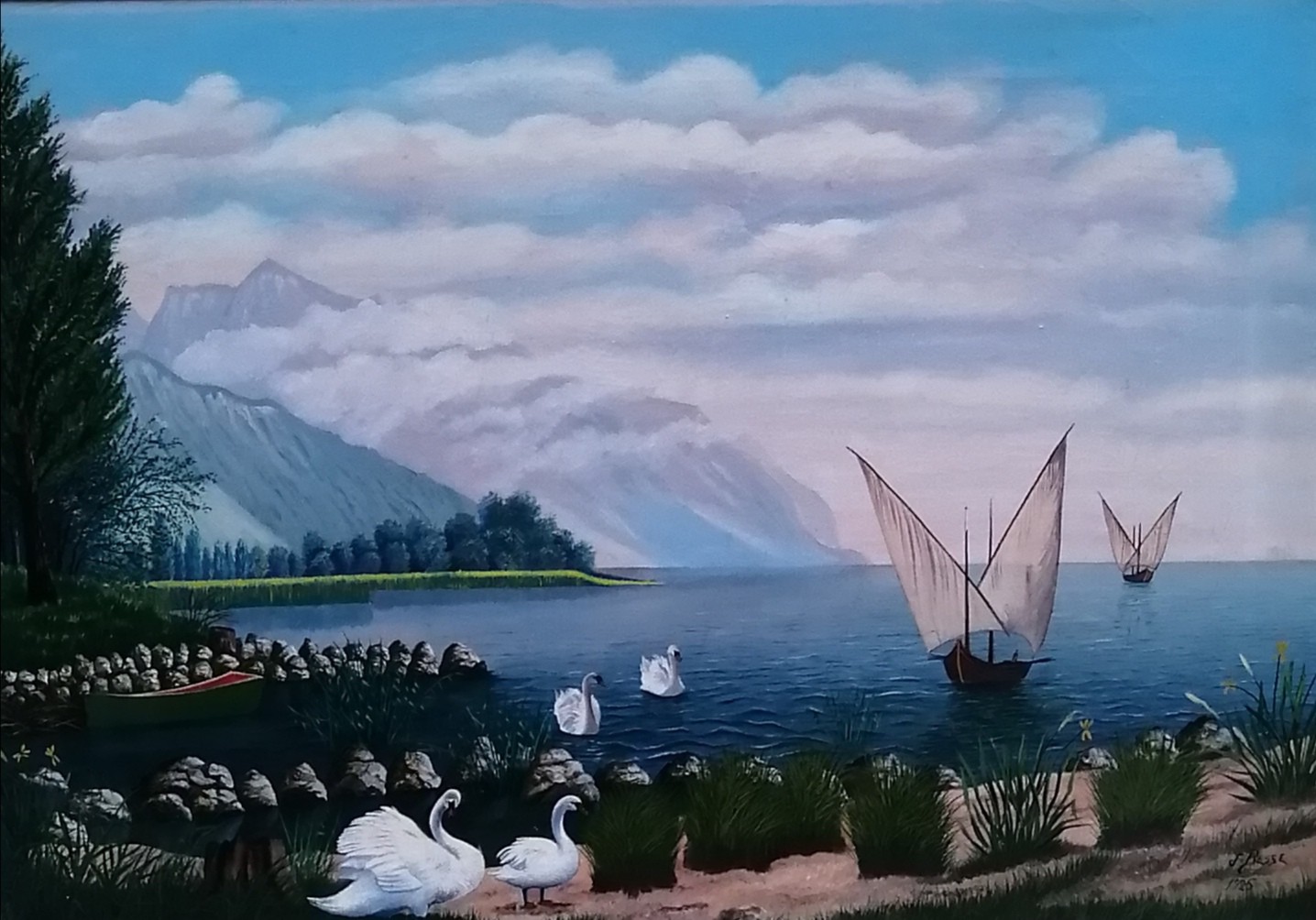 Jean Besse, Lac et les cygnes Jean Besse, Lac et les cygnes