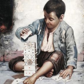 Painting, Château de cartes, François Xavier Bricard