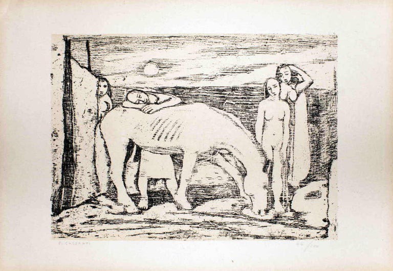 Felice Casorati, Women with Horse Felice Casorati, Women with Horse