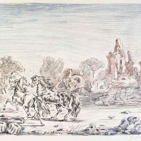 Print, Cavalli e Rovine (Horses and Ruins), Giorgio de Chirico