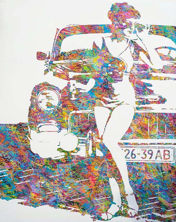 Franck Savoye (Francky), Woman on a car Franck Savoye (Francky), Woman on a car