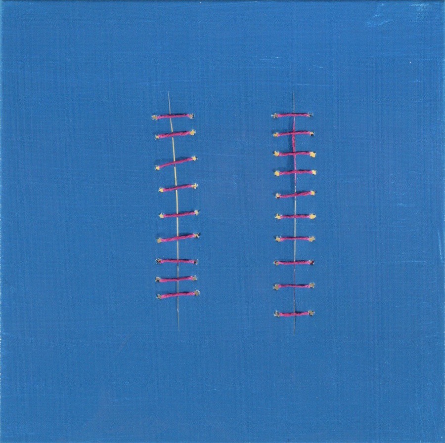 Mario Bigetti, Red Seams on Blue Mario Bigetti, Red Seams on Blue