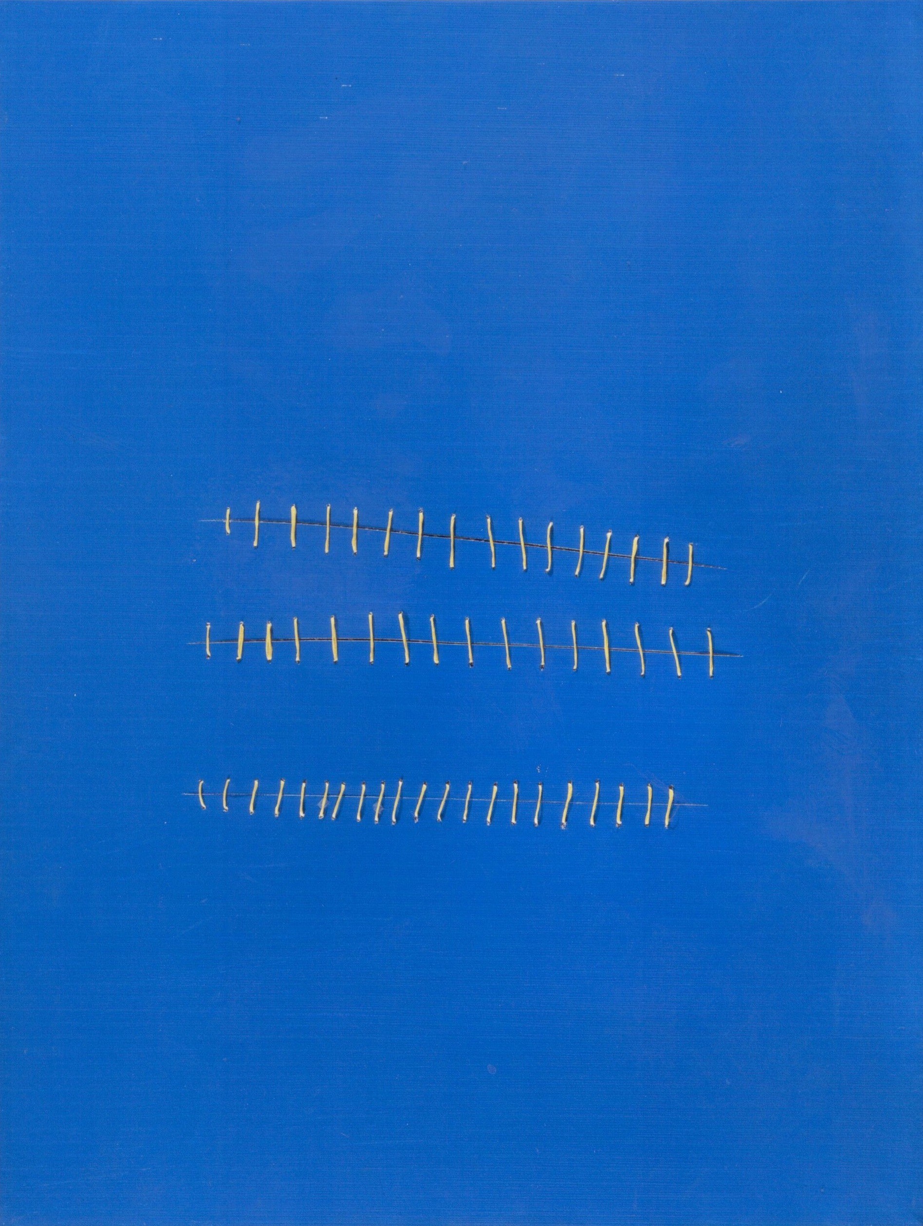 Mario Bigetti, Seams on Blue Mario Bigetti, Seams on Blue