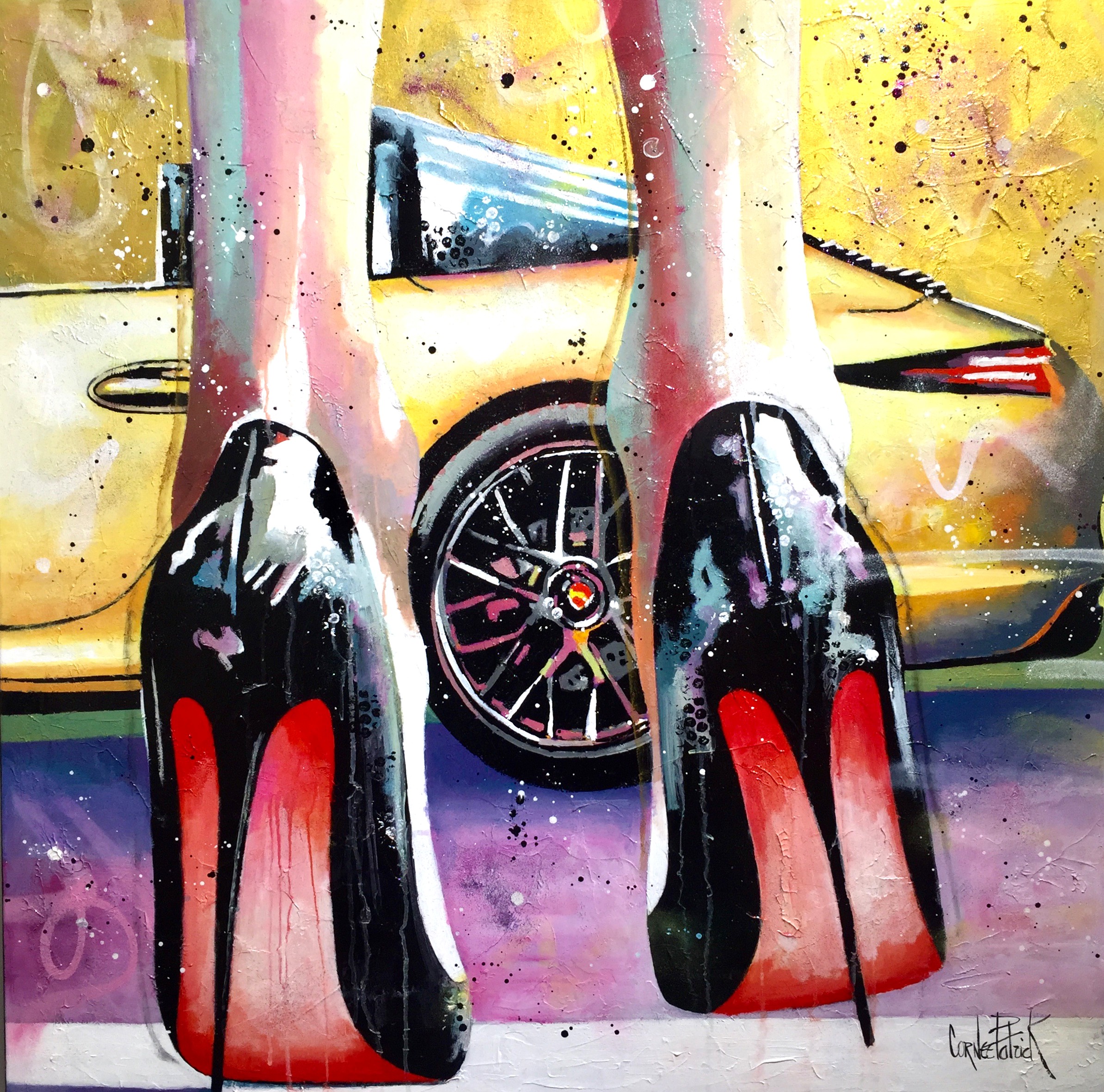 Patrick Cornée, My Louboutins, my Porsche and me, pink and gold version Patrick Cornée, My Louboutins, my Porsche and me, pink and gold version