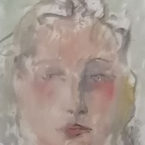 Dessin, Portrait de femme, Henri Fehr