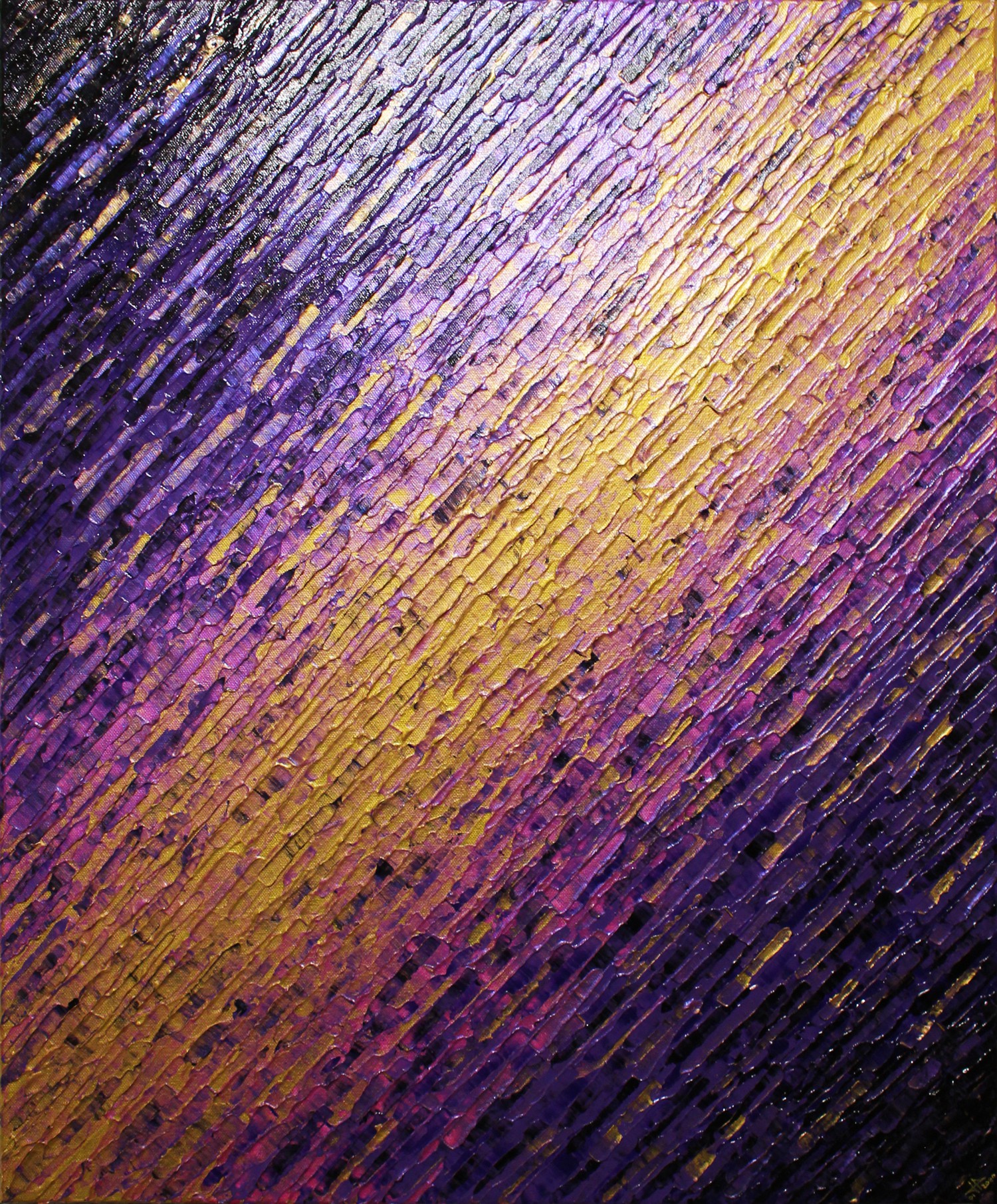 Jonathan Pradillon, Texture couteau dorée violette Jonathan Pradillon, Texture couteau dorée violette