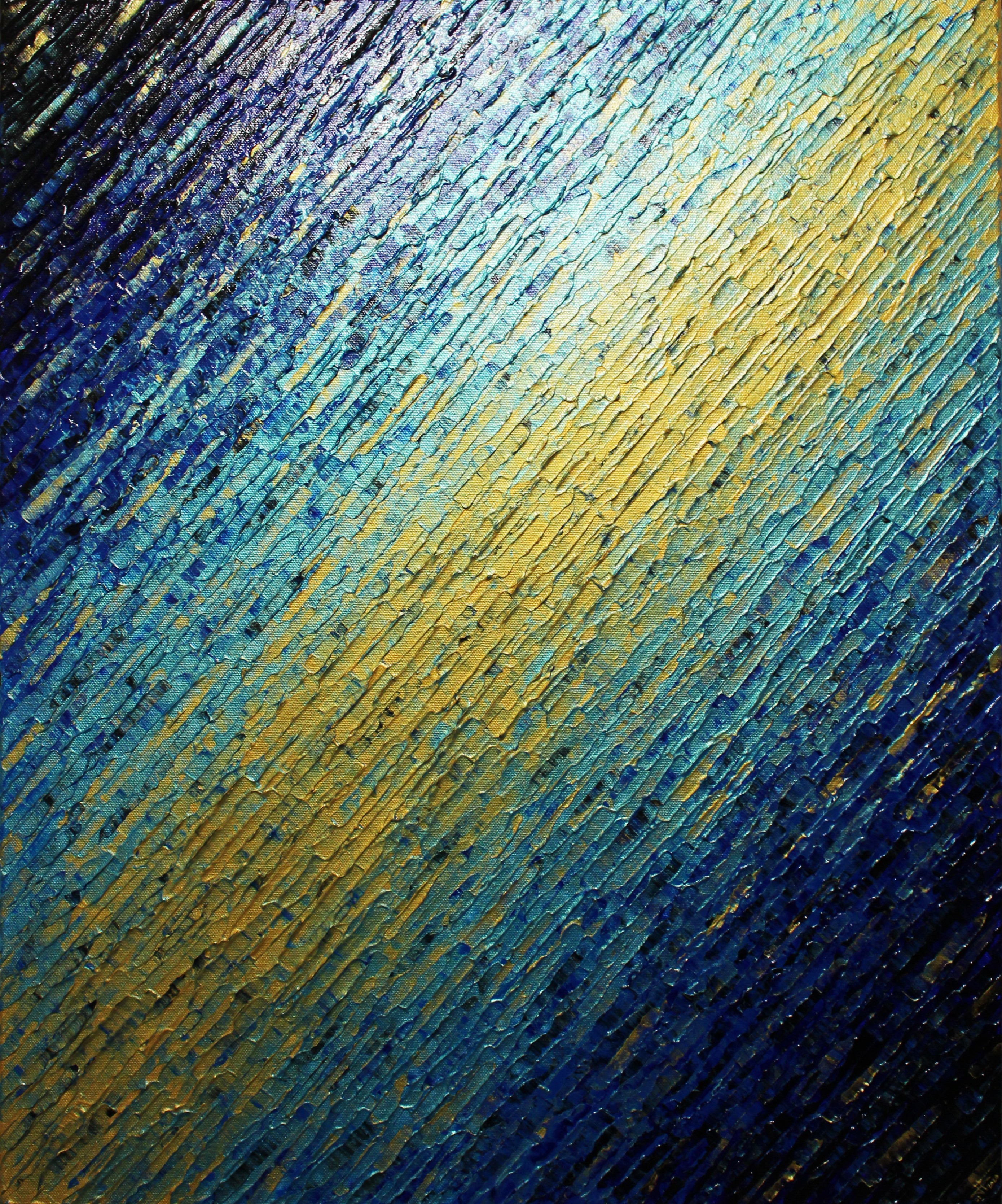 Jonathan Pradillon, Texture couteau or bleue Jonathan Pradillon, Texture couteau or bleue
