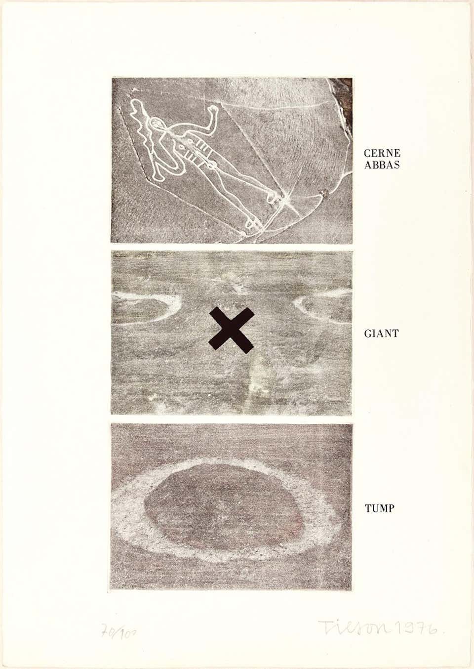 Joe Tilson, Cerne Abbas, Giant, Tump Joe Tilson, Cerne Abbas, Giant, Tump