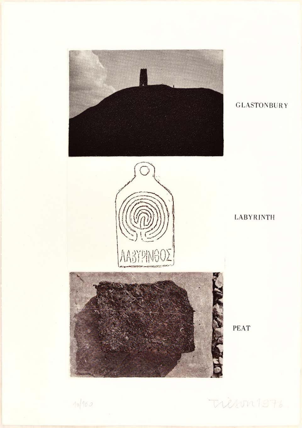 Joe Tilson, Glastonbury, Labyrinth, Peat Joe Tilson, Glastonbury, Labyrinth, Peat