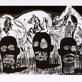 Print, Damnés 1, Damien Deroubaix