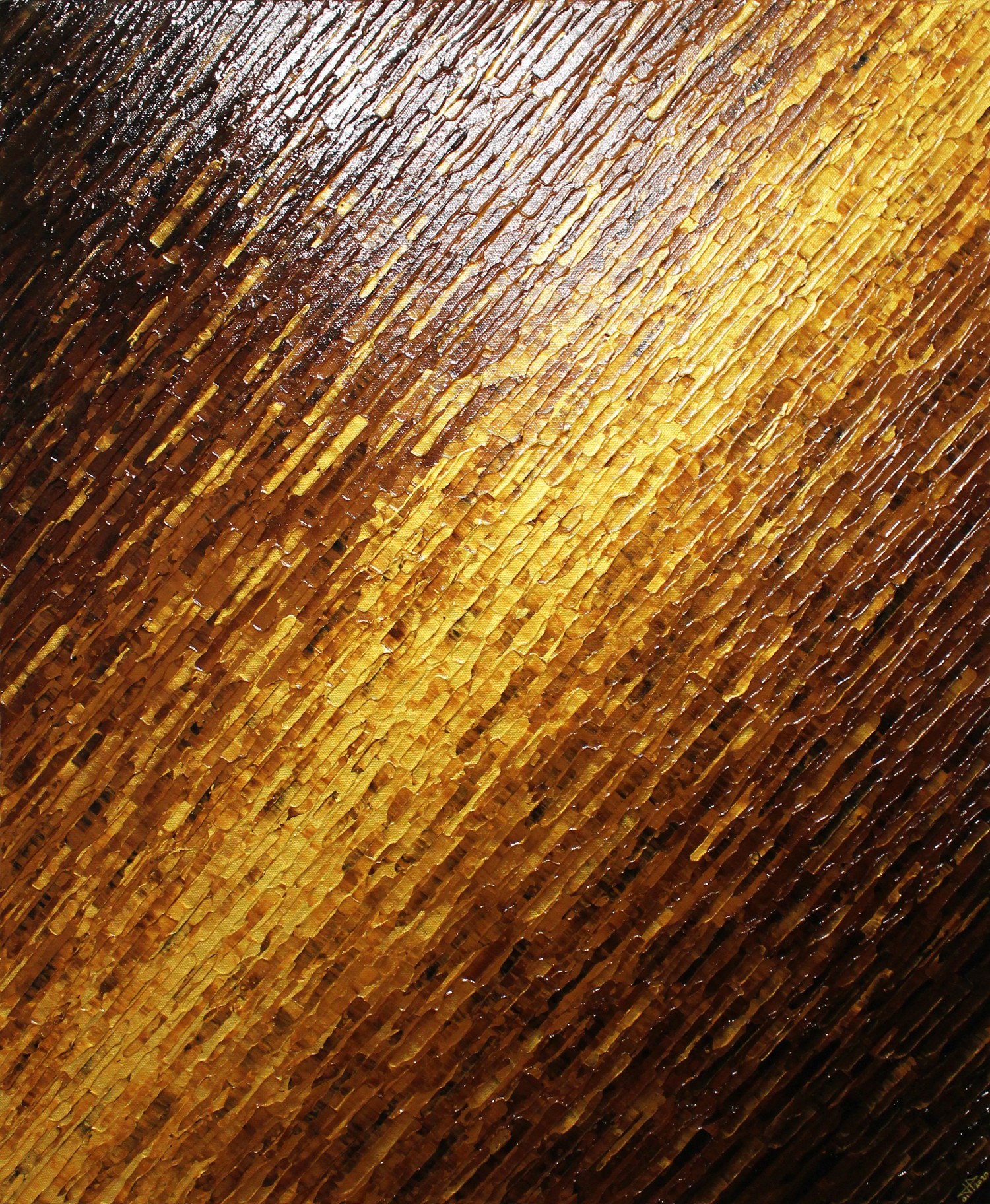Jonathan Pradillon, Texture couteau or marron Jonathan Pradillon, Texture couteau or marron