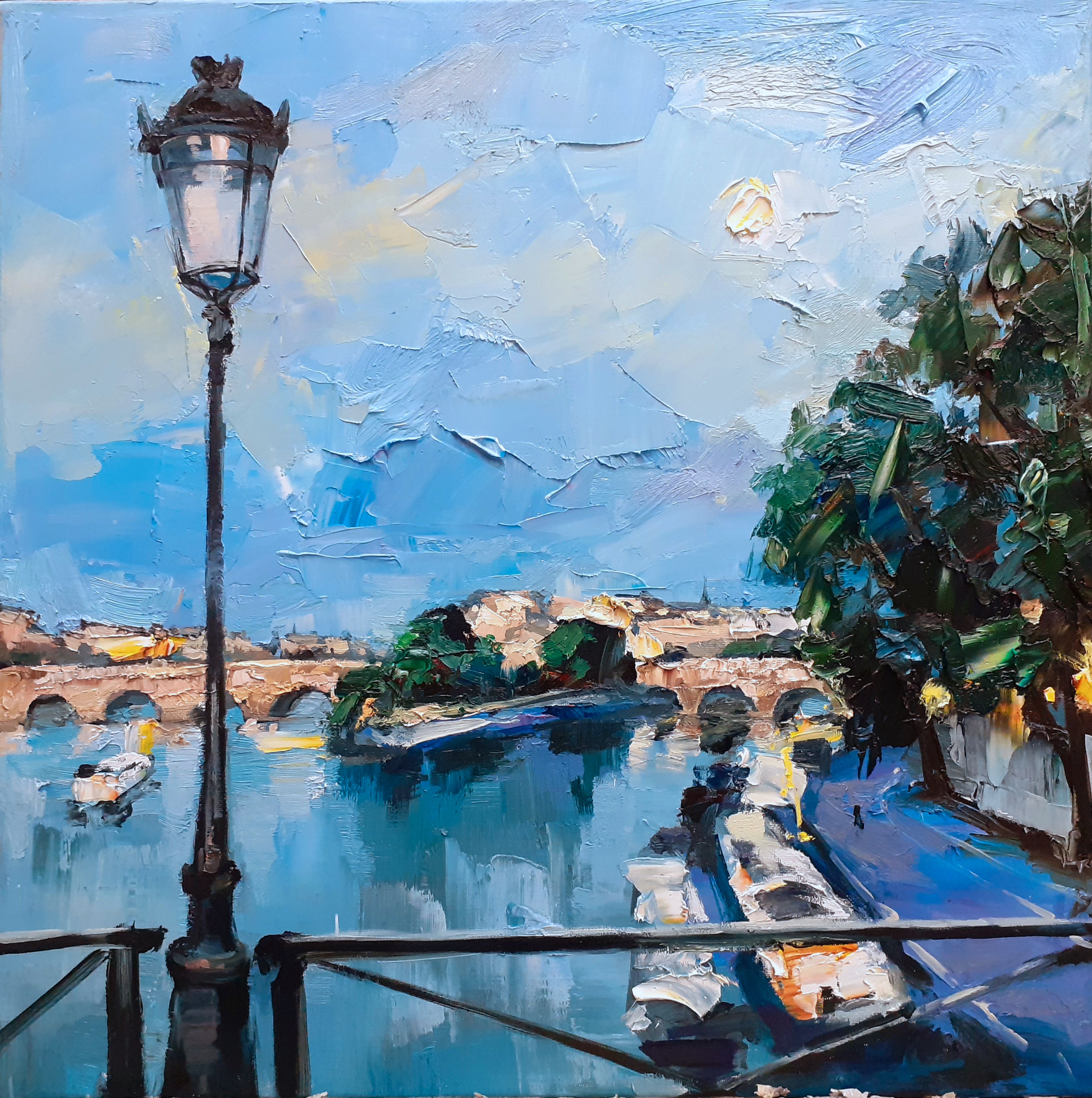 Olga Novokhatska, Vue sur Seine le soir Olga Novokhatska, Vue sur Seine le soir