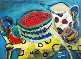 Pintura, Still life with a watermelon, Marzena Miskiewicz