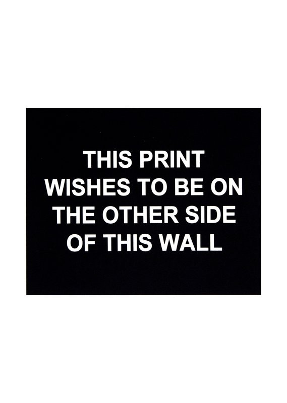 Laure Prouvost, This print wishes to be on the other side of this wall Laure Prouvost, This print wishes to be on the other side of this wall
