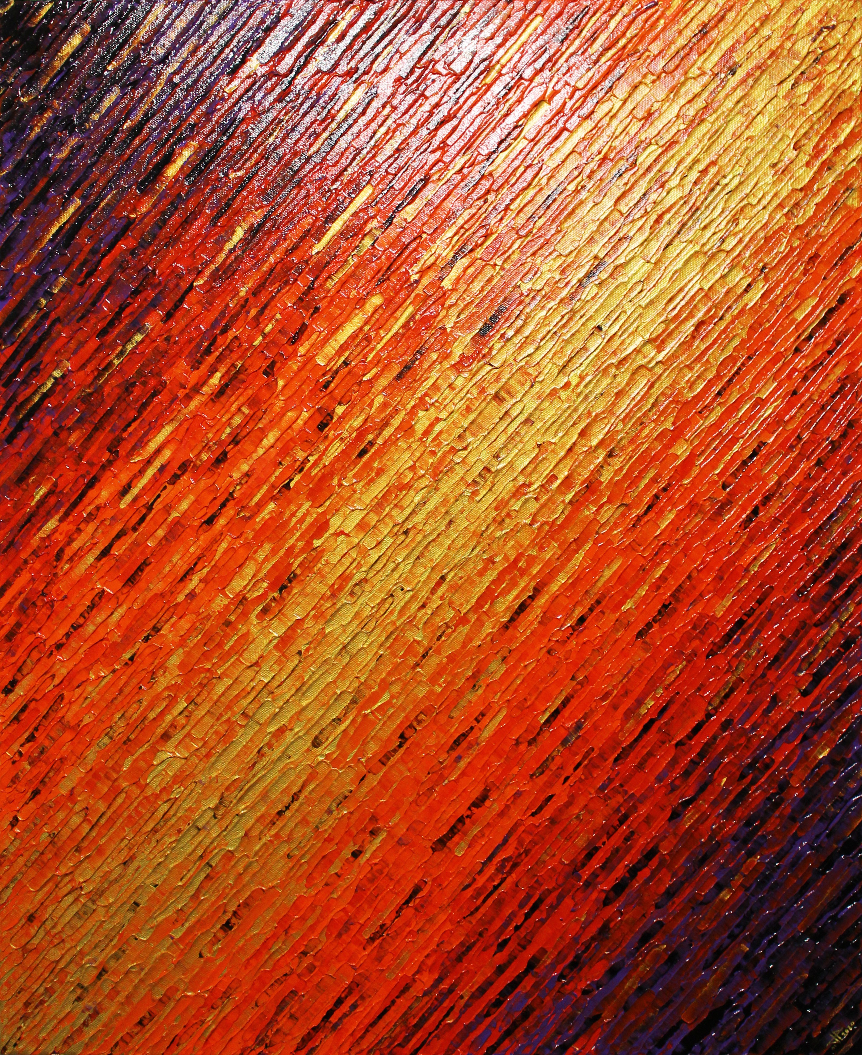 Jonathan Pradillon, Texture couteau or rouge violette Jonathan Pradillon, Texture couteau or rouge violette