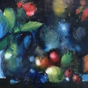 Peinture, Nature morte aux roses et fruits, Jordi Bonàs