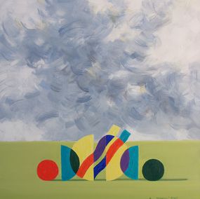 Gemälde, Sky and Figures, Angel Patchamanov