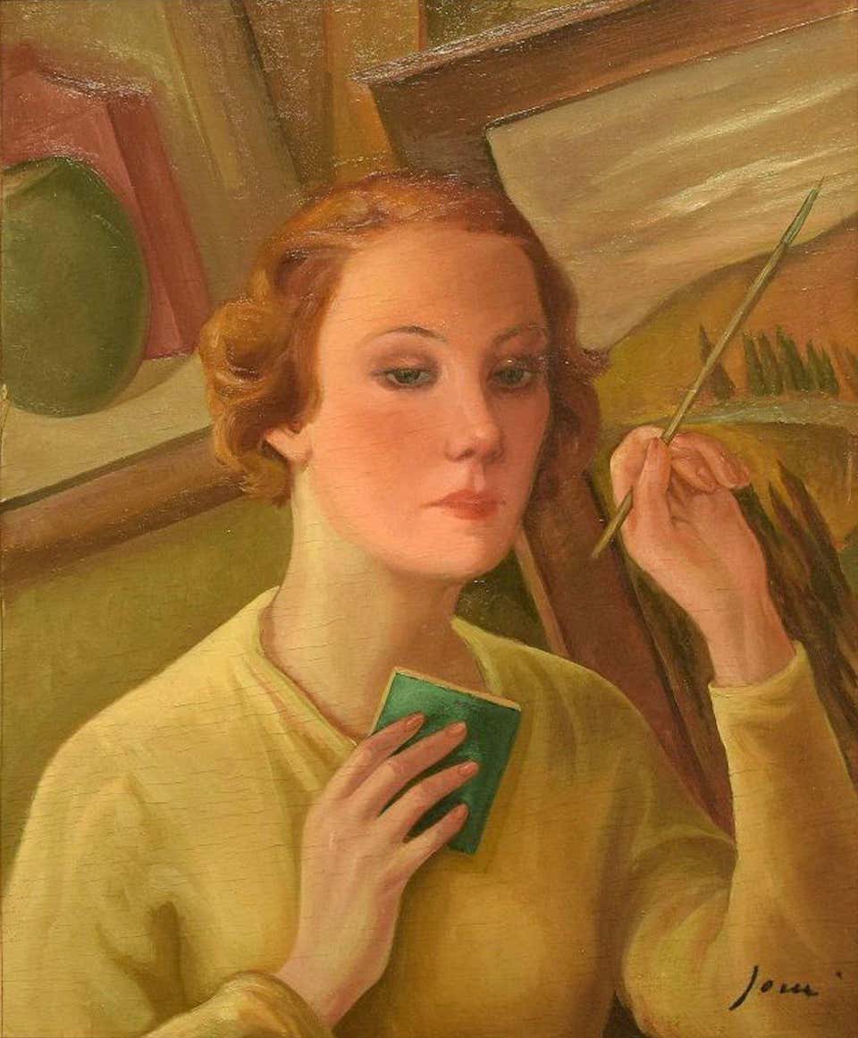 Guglielmo Janni, Portrait Of a Woman Painting Guglielmo Janni, Portrait Of a Woman Painting