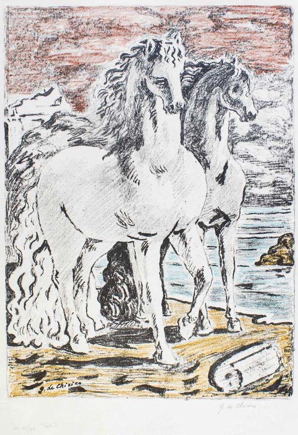 Giorgio de Chirico, Ancient Horses Giorgio de Chirico, Ancient Horses