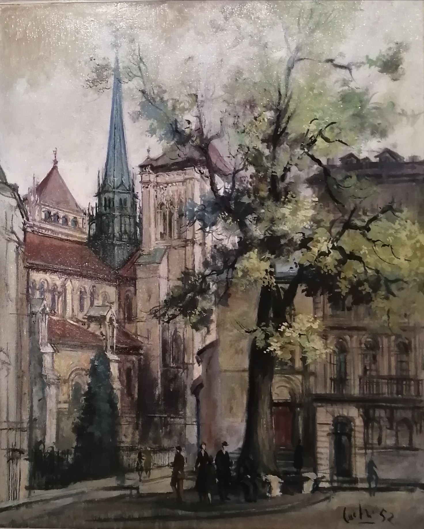 Sergio Cecchi, Vieille ville et Cathédrale Saint Pierre, Genève Sergio Cecchi, Vieille ville et Cathédrale Saint Pierre, Genève